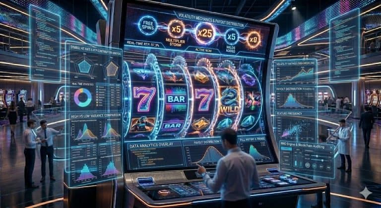 Analisis hubungan antara volatilitas dan hasil slot